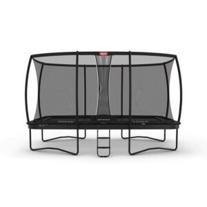 BERG Ultim Champion Trampoline Regular 500 Noir + Filet de Sécurité DLX XL